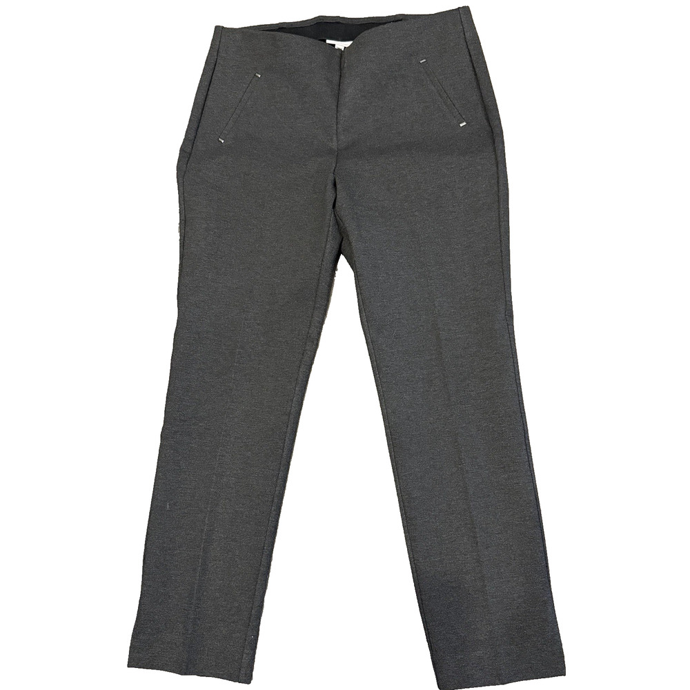 Chico’s Women’s Dress Pants Size 2.5 (Lg 14) Gray Pull On Stretch Contour Waist